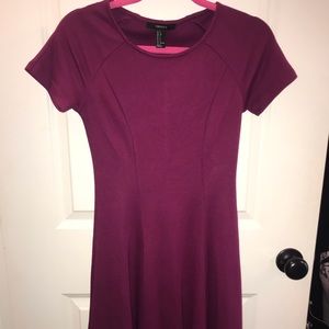 Plum colored cap sleeve dress